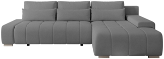 storez24 Ecksofa Bloom, mit Bettkasten und Schlaffunktion, Cordstoff, L-Form, bequem