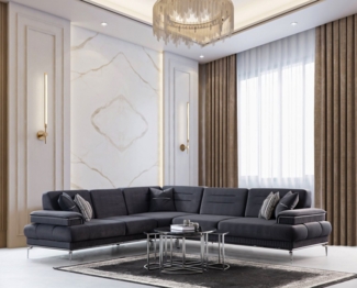 Villa Möbel Ecksofa Elias, Set, mit Relax-/Bettfunktion durch verstellbare Rückenlehne und Armlehne