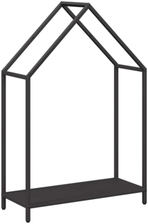 vidaXL Brennholzregal Schwarz 60x25x90 cm Kaltgewalzter Stahl 864307