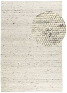 Handweb Teppich Korinth, Farbe: Grau Beige, Größe: 80x150 cm