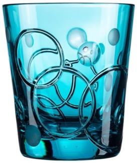 Trinkglas Kristall Circle azur (9,5 cm)