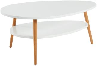 BAÏTA Couchtisch, Holzwerkstoff, weiß, L90cm