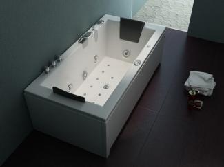 Luxus LED Whirlpool Badewanne SET 182x90cm +Heizung+Hydrojet +Ozon +Radio 2024 g