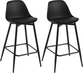 Klihome Barhocker (2 St), hoher Hocker PP, gepolstert, für Bar Küche Esszimmer Theke