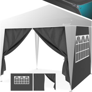 KESSER® 2X Seitenwand für Pavillon 3x3 m - Faltpavillon Pop Up | klappbar | platzsparend | verstaubar Zubehör 2x Seitenteile Anthrazit