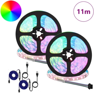 vidaXL LED Streifen 4 pcs Schwarz und Transparent 550 x 0,8 x 0,3 cm 3429132