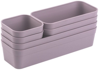 Engelland Schubladeneinsatz Schubladen-Organizer (Vorteils-Set, 6 St, individuelle Anordnung, passend für alle gängigen Schubladen), BPA-frei, spülmaschinengeeignet, gefrierschrankgeeignet