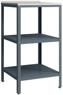 Outdoor Standregal Bolognano 92x50x50 cm Dunkelgrau/Silber [casa. pro]