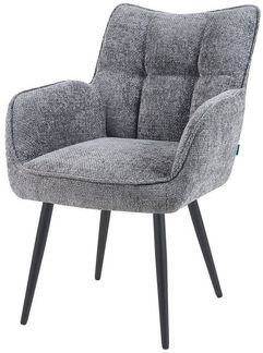 DUBI Möbel Drehstuhl Mika-Enya, Federkernpolsterung, pulverbeschichtet im 2er-Set