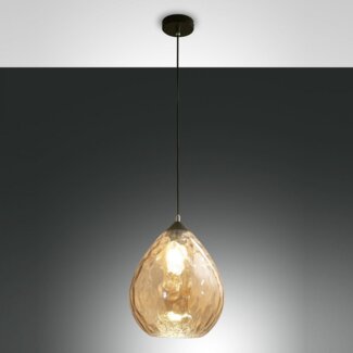 FABAS LUCE No. 3518-45-125 Pendelleuchte Gisella E27 1-flammig amber Ø26cm