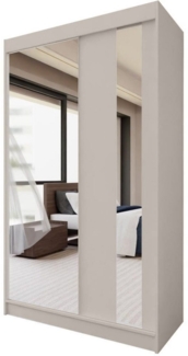 Beautysofa Schwebetürenschrank Gaja (weiß, schwarz, graphit, artisan, Kaschmir Farbe) mit Schubladen, Spiegeln und Kleiderstange