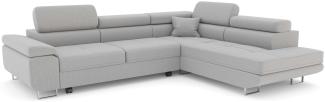 Stylefy Marokko Ecksofa Blau Velours KRONOS Rechts