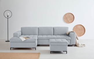 OTTO products Ecksofa Grazzo L-Form, hochwertige Stoffe aus recyceltem Material, Steppung im Sitzbereich