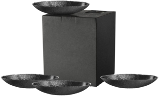 Eisch Sen Black Schale ø 21 cm 4er Set Schwarz im Geschenkkarton