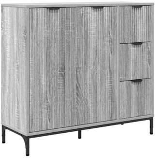 vidaXL Sideboard Grau Sonoma 89,5 x 33 x 82 cm Holzwerkstoff 883460
