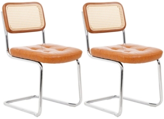 SEHAUSEU Freischwinger Schwingstuhl Esszimmerstuhl Bürostuhl (Set, 2 St) Belastbarkeit 130 Kg