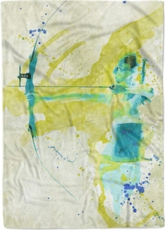 Sinus Art Handtücher SplashArt Sport Handtuch Strandhandtuch Saunatuch Kuscheldecke Kunstvoll Bogenschießen Sp, Baumwolle-Polyester-Mix (1-St), Handtuch