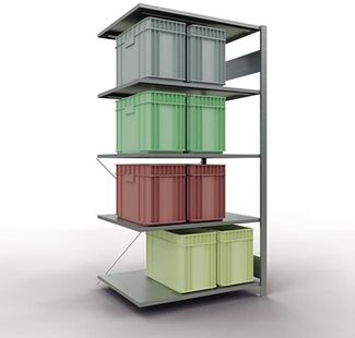 Schulte Regal MULTIplus150 12585 Anbau 2.000x1.000x800mm 5 Böden verzi