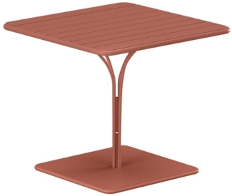 Vente-unique - Gartentisch - L. 80 cm - Metall - Terracotta - MIRMANDE von MYLIA