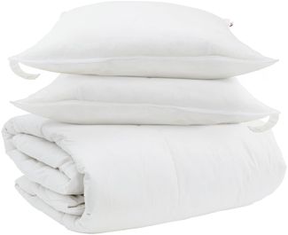 vidaXL Bettdecken Set mit Kissen 3 pcs Weiß Daunenfeder 3377150