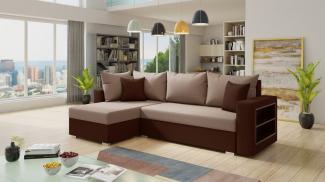 Sofnet Ecksofa Lord, mit Schlaffunktion und Bettkasten, L-Form Couch, Schlafsofa mit Regal