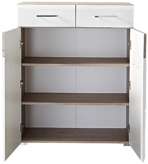 Innostyle Schuhschrank Schuhschrank Funny weiß und Silbereiche Breite ca. 84 cm