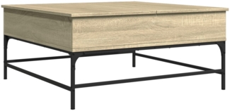 Couchtisch, Sofatisch Sonoma-Eiche 95 x 95 x 45 cm Holzwerkstoff und Metall
