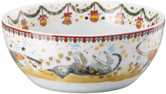 Hutschenreuther Müslischale Sammelkollektion 2024 Weihnachtsleuchten II Müslischale 15cm, Porzellan, (Müslischalen)