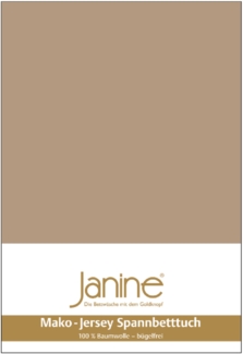 Janine Mako Jersey Spannbetttuch Bettlaken 180 - 200 x 200 cm OVP 5007 37 nougat