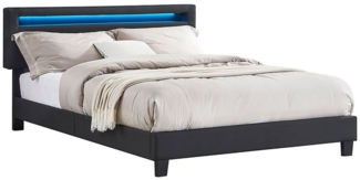 CARO-Möbel Polsterbett LEXINGTON, Polsterbett 140x200 cm mit Stoff Bezug Bett Einzelbett inkl. Lattenros