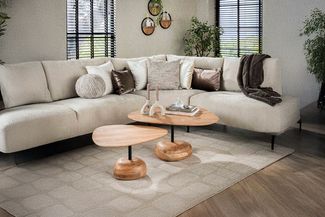 KAWOLA Couchtisch EVI Set 2-tlg. Akazie braun 40 x 78 x 84 cm