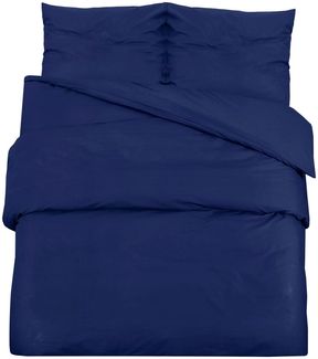 vidaXL Bettwäsche-Set Marineblau 200x200 cm Baumwolle 136143