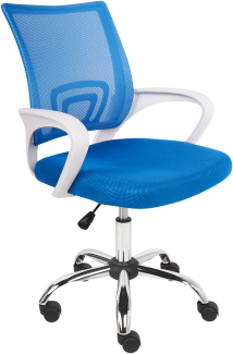 Beliani 'Solid' Bürostuhl höhenverstellbar, Polyester blau, 60 x 88 x 60 cm