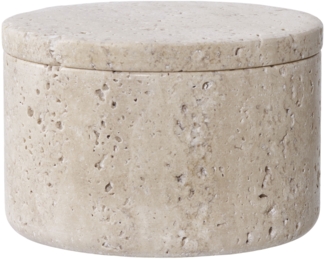Vorratsdose, Travertin, natur, ø10x6,5 cm