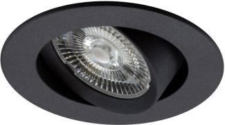 ISOLED LED Einbauleuchte Slim68 MiniAMP schwarz, rund, 8W, 24V DC, warmweiß, dimmbar