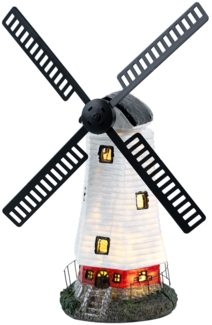 LED Solarleuchte, Windmühle, mehrfarbig, H 51 cm