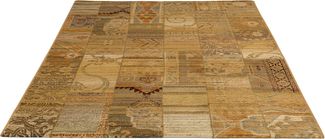 THEKO Teppich Gabiro 5504, rechteckig, Höhe: 10 mm, Melange-Effekt, Patchwork Design, auch als Läufer, Wohnzimmer