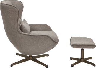 OTTO home Sessel Yolli Relaxsessel, TV-Sessel mit Hocker, 360° Grad drehbar