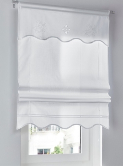 Rollo Bändchenrollo, heine, blickdicht, Stangendurchzug