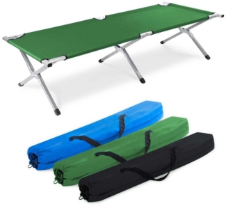 Goods+Gadgets Feldbett Faltbares Army-Bett (Campingbett, Klappbett) Gästebett aus Aluminium