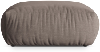 Micadoni Hocker Chris Groß 1-Sitzer Strukturierter Stoff Warmes Grau