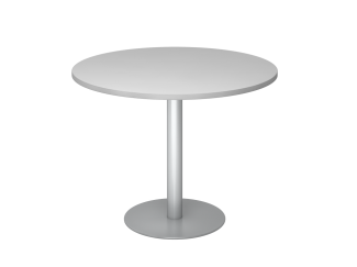Besprechungstisch STF10 100cm Ø rund Grau Gestellfarbe: Silber