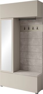 Home affaire Garderoben-Set TEJO, (Komplett-Set, 1-St), Mit Spiegel, gepolsterte Sitzbank, Türanschlag links/rechts wechselbar