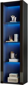 REDOM Vitrine Standvitrine Glasvitrine (4 Fächern, 3 Glasfächer, ohne Tür) APP Steurung mit LED-Beleuchtung,55*38*166cm