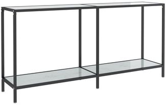 Konsolentisch, Beistelltisch, Konsole Weiß 160x35x75,5 cm cm Hartglas