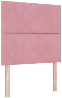 vidaXL Boxspringbett mit Matratze mit Kopfteil Rosa 120x190 cm Samt 3339889