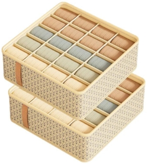 Zweiteilige Aufbewahrungsbox für BHs und Socken, faltbare Schubladenkonstruktion, geeignet für den Gebrauch zu Hause und im Hotel.