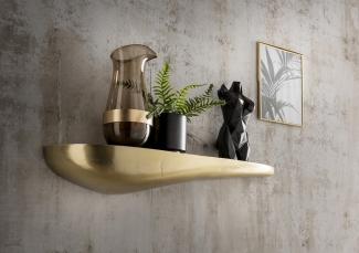 Wandregal 75cm "Stone" Alu bronzegold