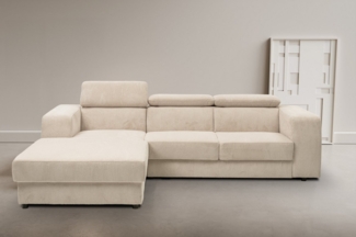 WERK2 Ecksofa Cherry, modernes Sofa mit Komfortfunktionen, Breite 270cm, L-Form, bequem, mit verstellbaren Kopfteilen, Schlaffunktion und Bettkasten