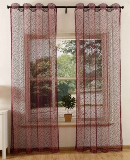 Gardinenbox Gardine (2 St), Ösen, transparent, Polyester, Netz Struktur Netzvorhang 203522